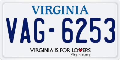 VA license plate VAG6253
