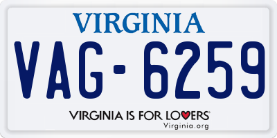 VA license plate VAG6259