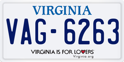 VA license plate VAG6263