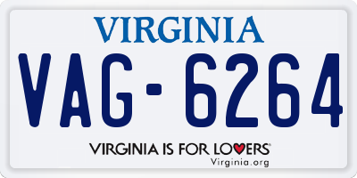 VA license plate VAG6264