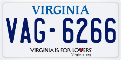 VA license plate VAG6266