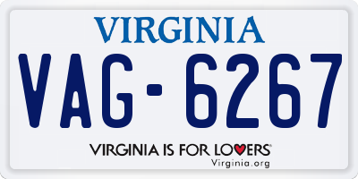 VA license plate VAG6267