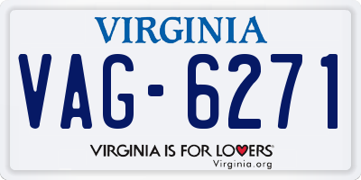 VA license plate VAG6271