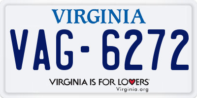 VA license plate VAG6272