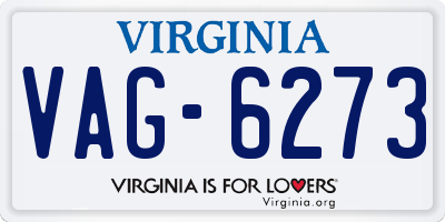 VA license plate VAG6273