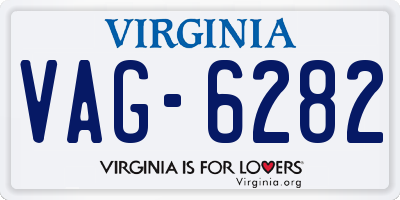 VA license plate VAG6282