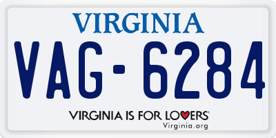 VA license plate VAG6284