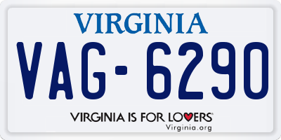 VA license plate VAG6290