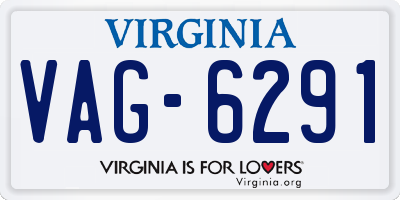 VA license plate VAG6291