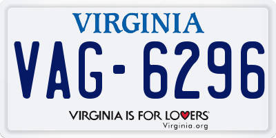 VA license plate VAG6296