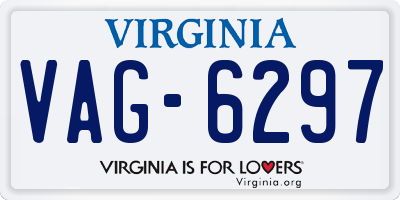 VA license plate VAG6297