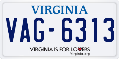 VA license plate VAG6313