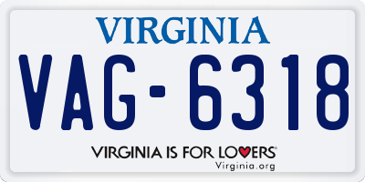 VA license plate VAG6318