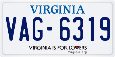 VA license plate VAG6319