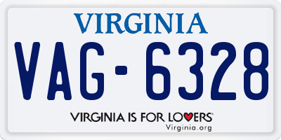 VA license plate VAG6328