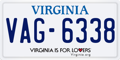 VA license plate VAG6338
