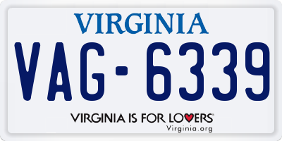 VA license plate VAG6339