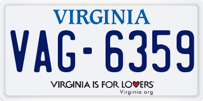 VA license plate VAG6359