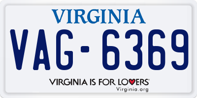 VA license plate VAG6369