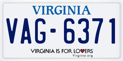 VA license plate VAG6371
