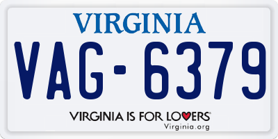 VA license plate VAG6379