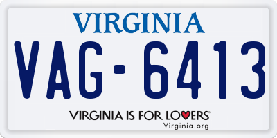 VA license plate VAG6413