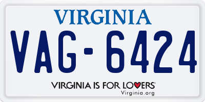 VA license plate VAG6424