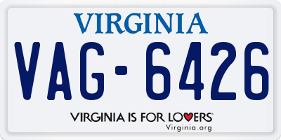 VA license plate VAG6426