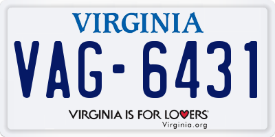 VA license plate VAG6431