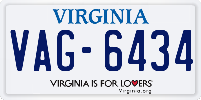 VA license plate VAG6434