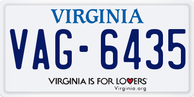 VA license plate VAG6435