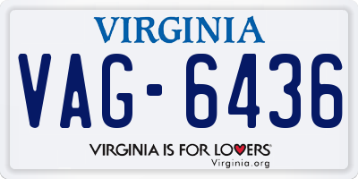 VA license plate VAG6436