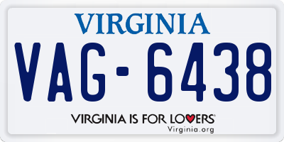 VA license plate VAG6438
