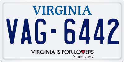 VA license plate VAG6442