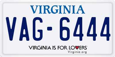 VA license plate VAG6444