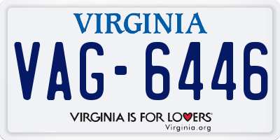 VA license plate VAG6446