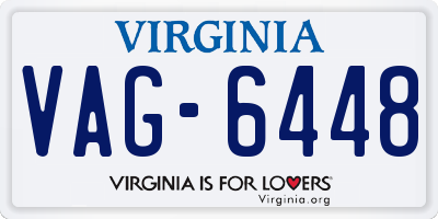 VA license plate VAG6448