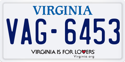 VA license plate VAG6453