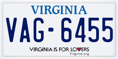 VA license plate VAG6455