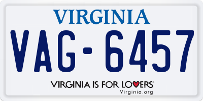 VA license plate VAG6457
