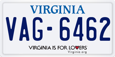 VA license plate VAG6462