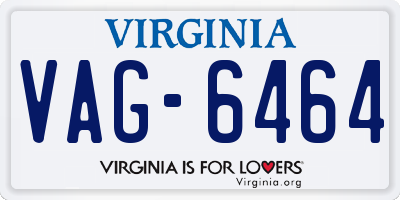 VA license plate VAG6464