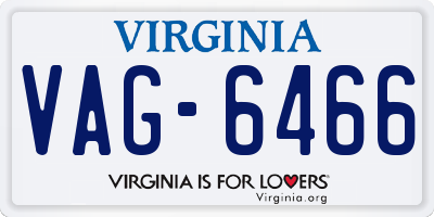 VA license plate VAG6466