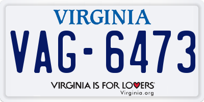 VA license plate VAG6473