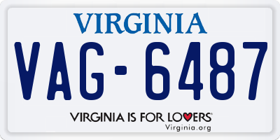 VA license plate VAG6487