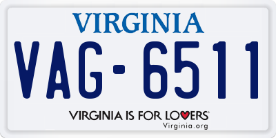 VA license plate VAG6511