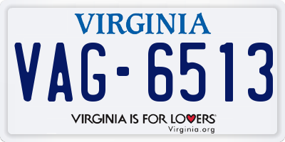 VA license plate VAG6513