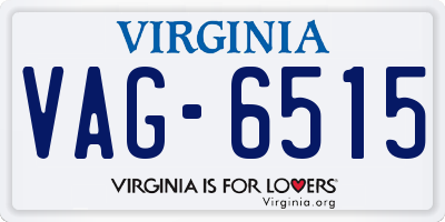 VA license plate VAG6515