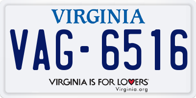 VA license plate VAG6516