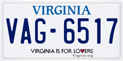 VA license plate VAG6517
